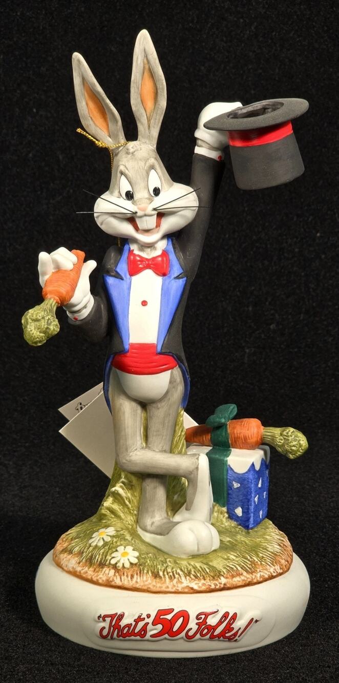 VTG Warner Bros. Bugs Bunny Ltd Ed. 50th Birthday HAPPY BIRTHDAY BUGS Figurine